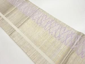 縞に竹模様織り出し袋帯